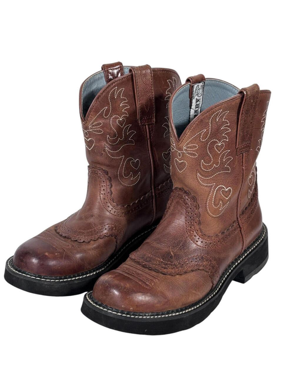 Ariat Fatbaby Boots Womens Size 8B Saddle Brown Western Leather Style 10000860